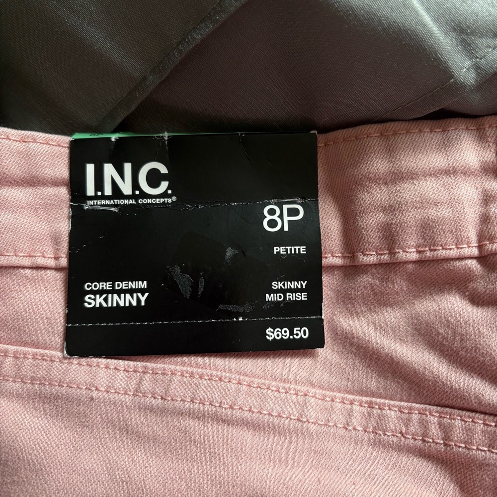INC International Concepts Dusty Pink Skinny Jeans - Picture 5 of 7
